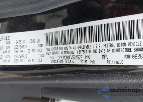 2015 Jeep Cherokee Limited from USA, damaged, VIN 1C4PJMDB1FW534578